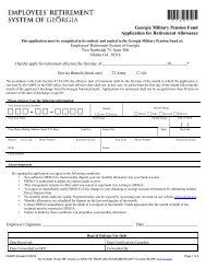 georgia military pension fund retirement application 2012