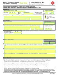 Notice of Occupational Disease and Claim for Compensation