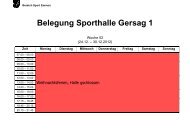 Belegung Sporthalle Gersag 1 - Gemeinde Emmen