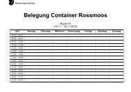 Belegung Container Rossmoos - Gemeinde Emmen