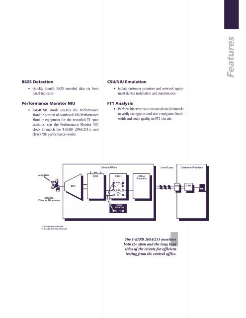 Acterna T-Berd 209A Data Sheet - Mr Test Equipment