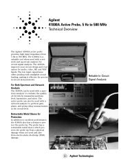 Agilent 41800A Active Probe, 5 Hz to 500 MHz Technical ... - TEVET