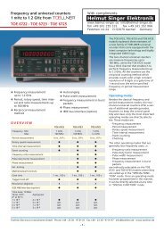 TOE 6723 TOE 6725 - Helmut Singer Elektronik