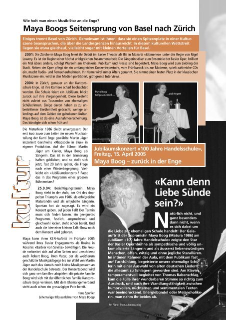 Info-Magazin der Kantonsschule Enge 3'05