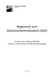 Reglement zum Absenzenkontrollsystem (AKS) - Kantonsschule Enge