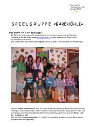 S P I E L G R U P P E  Â«BÃREHÃHLIÂ» - Reformierte Kirche Langenthal