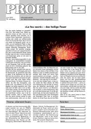 Â«Le feu sacrÃ©Â» â das heilige Feuer - Reformierte Kirche Langenthal