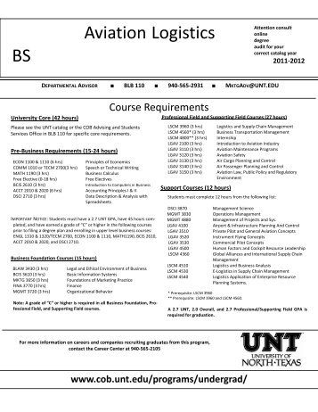 Aviation Logistics BS - College of Business