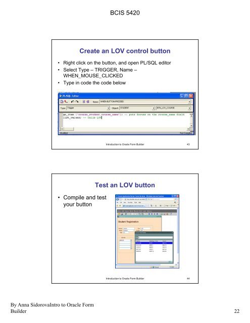 Oracle 10G Form Builder and Report Builder