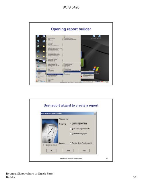 Oracle 10G Form Builder and Report Builder