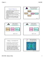 Chapter 4 Objectives THE DIAMOND-E FRAMEWORK STRATEGIC ...