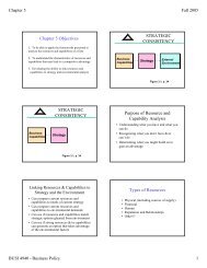 Chapter 5 Objectives STRATEGIC CONSISTENCY STRATEGIC ...