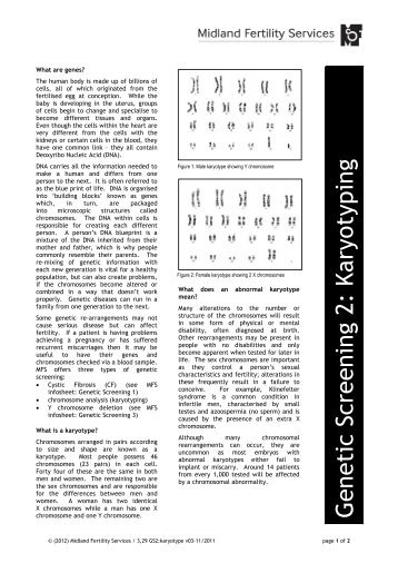 Genetic Screening 2: Karyotyping - Midland Fertility Services