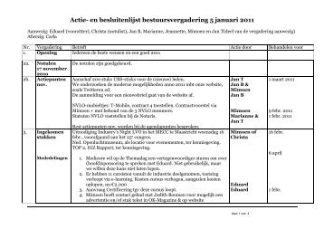 Bestuursvergadering 05-01-2011 - NVLO