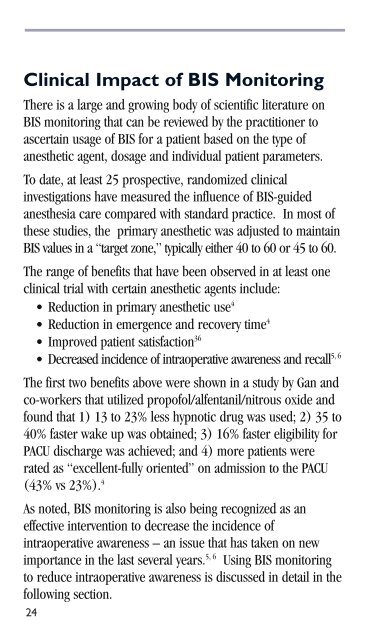 BIS guide for clinicians