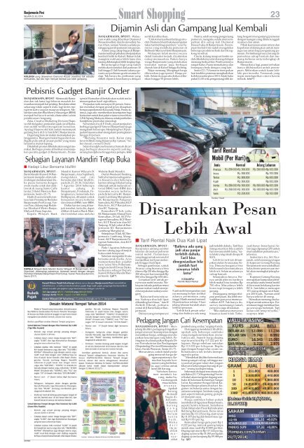Banjarmasin Post Selasa, 22 Juli 2014