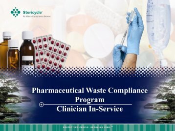 Pharmaceutical Waste Compliance Program Clinician In-Service