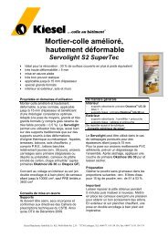 Mortier-colle amélioré, hautement déformable Servolight S2 SuperTec