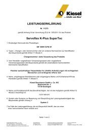 LEISTUNGSERKLÄRUNG Servoflex K-Plus SuperTec - Kiesel