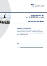 Fragebogen fÃ¼r Veranstaltungen - Aareon Kongress