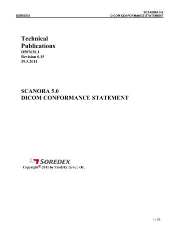 scanora 5.0 dicom conformance statement - Soredex