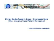 Olympic Studies Research Group â Universidade ... - Sports In Brazil