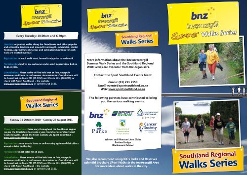 Walks Series - Sport Southland