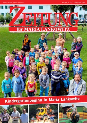 Ausgabe 137 - Kindergartenbeginn in Maria Lankowitz