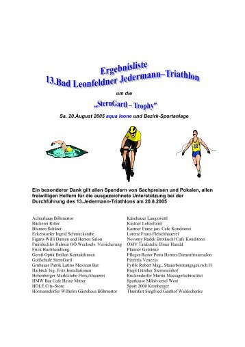13.Jedermann-Triathlon - Union Bad Leonfelden