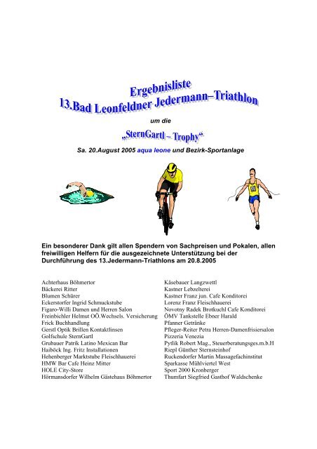 13.Jedermann-Triathlon - Union Bad Leonfelden