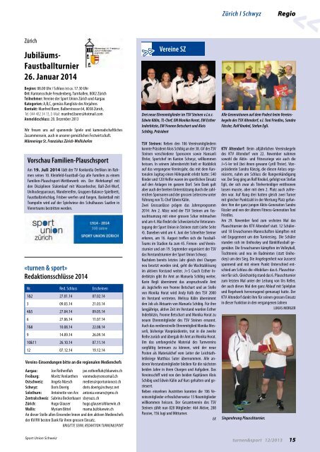 Ausgabe 12/2014 (pdf) - Sport Union Schweiz