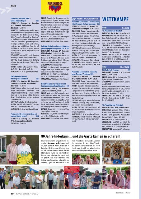 turnen&sport 7+8/13 - Sport Union Schweiz