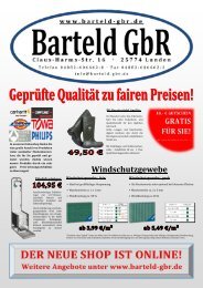 Aktueller Flyer - weitere Angebote unter www.barteld-gbr.de