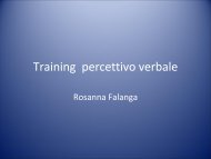 Training percettivo verbale - Il sito di Audiologia dell'UniversitÃ  ...