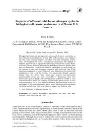 Impacts of off-road vehicles on nitrogen cycles in biological soil crusts