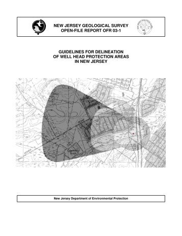 guidelines for delineation of well head protection areas in new jersey