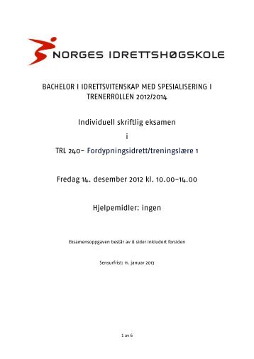 OrdinÃ¦r eksamen