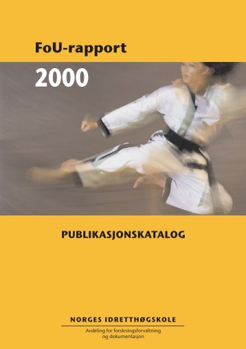 FoU-rapport - Norges idrettshÃ¸gskole
