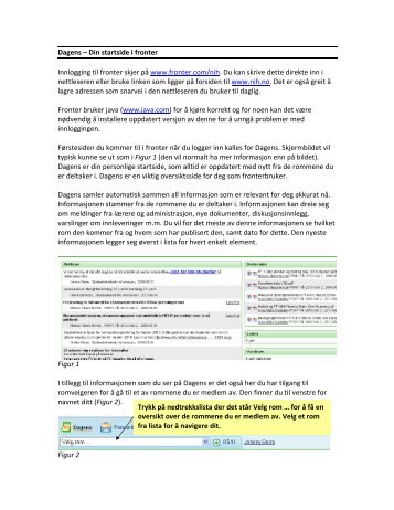 Dagens â Din startside i fronter Innlogging til fronter skjer pÃ¥ www ...