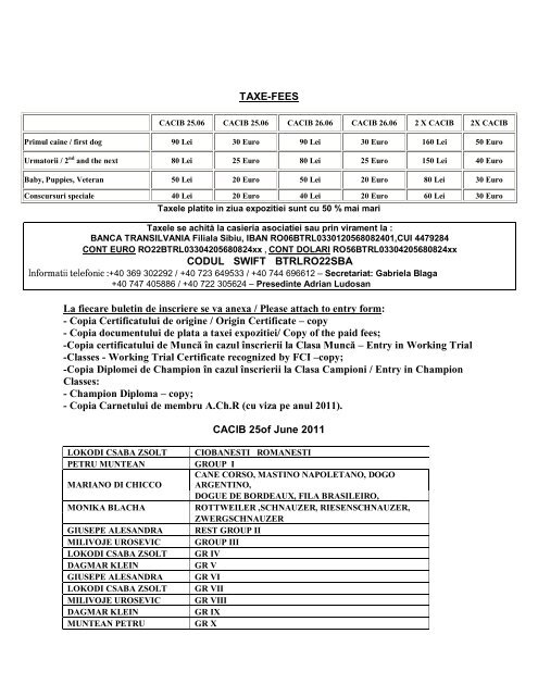 DESCARCA FORMULAR - Asociatia Chinologica a judetului Sibiu