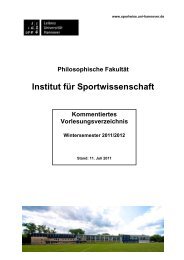 KVV gesamt WS 11-12 - Institut fÃ¼r Sportwissenschaft - Leibniz ...