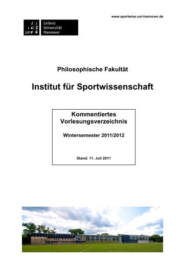 KVV gesamt WS 11-12 - Institut fÃ¼r Sportwissenschaft - Leibniz ...