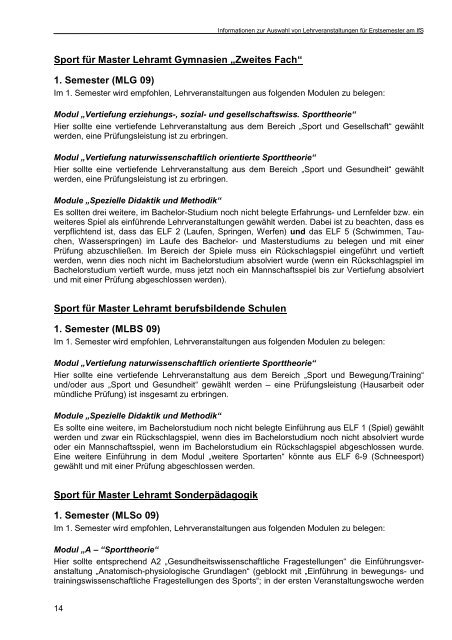 KVV WS 10-11 Gesamt 10-10-04 - Institut fÃ¼r Sportwissenschaft ...