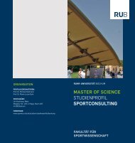 Info-Flyer - Sports Science - Ruhr-UniversitÃ¤t Bochum