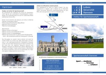 Flyer - Institut fÃ¼r Sportwissenschaft - Leibniz UniversitÃ¤t Hannover