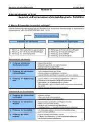 Lernprozesse - Fachbereich Sportwissenschaft der UniversitÃ¤t ...