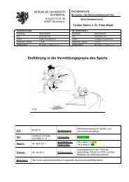 EinfÃ¼hrung in die Vermittlungspraxis des Sports - Fachbereich ...