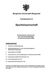 Sportwissenschaft - Fachbereich Sportwissenschaft der UniversitÃ¤t ...
