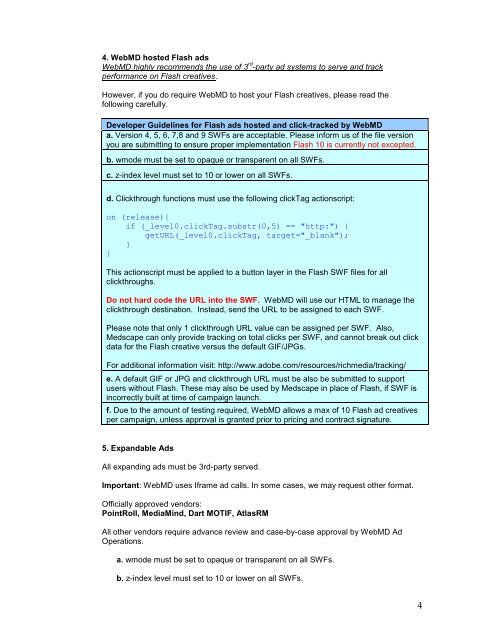 Technical Specifications for WebMD Consumer Ad Units on ...