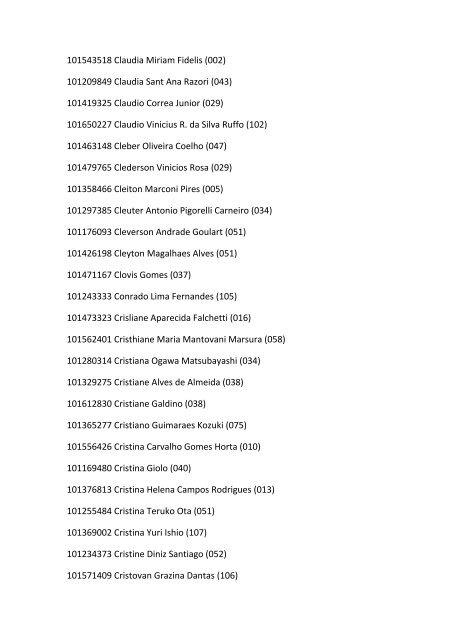 Lista de convocados (consulta por nome) - Elite PrÃ©-Vestibular ...